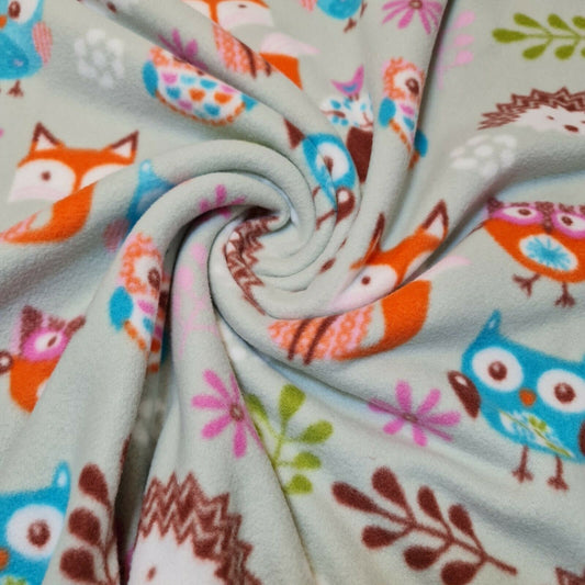 animal printed polar fleece fabric uk