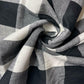 black and white cotton linen gingham fabric