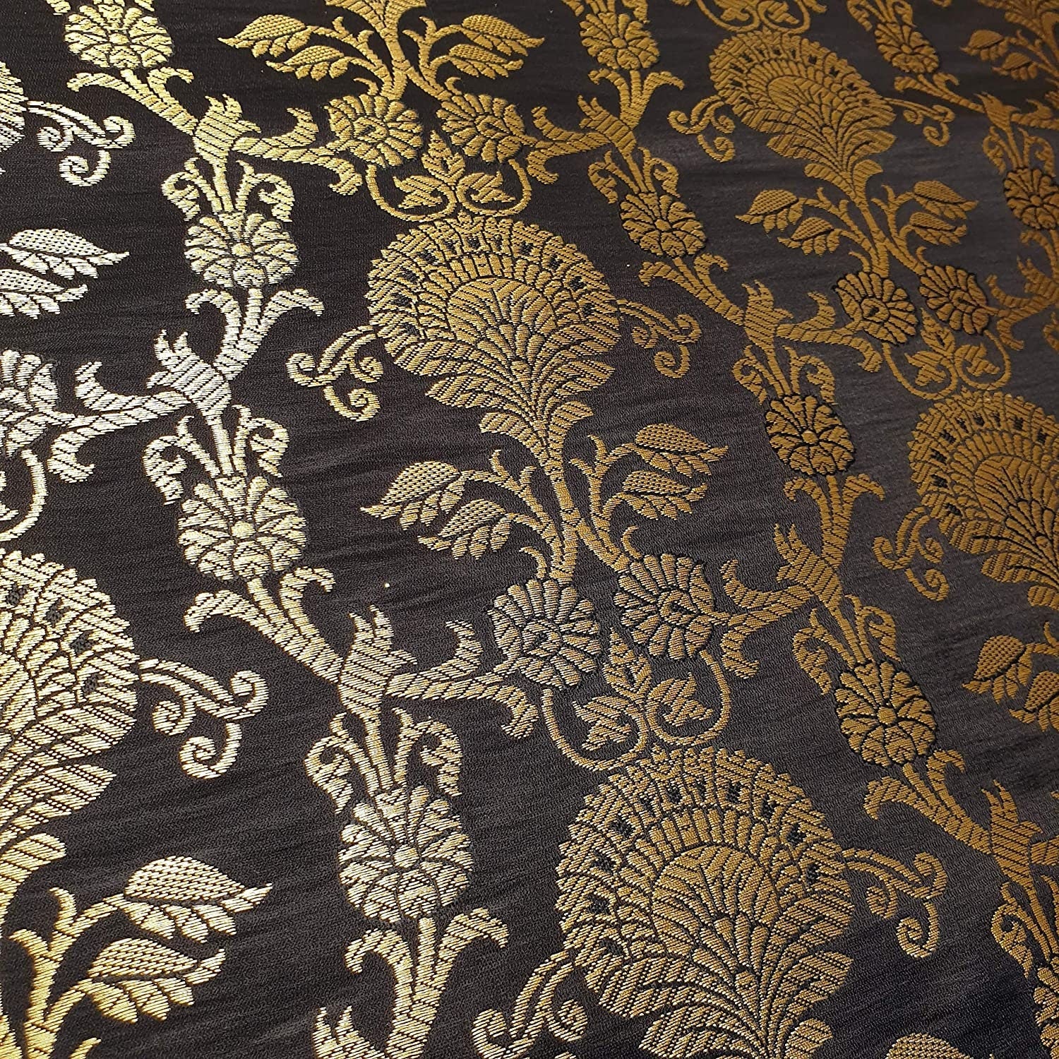 black banarasi brocade fabric