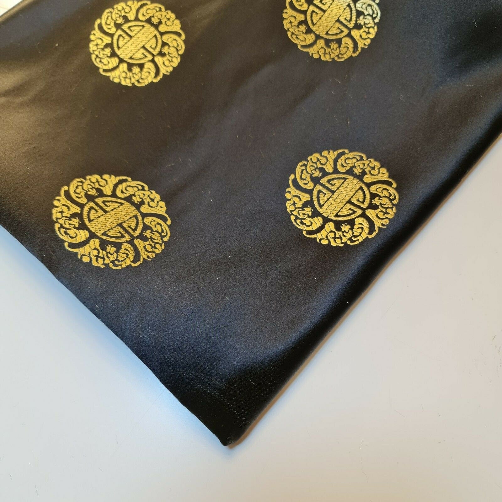 black chinese jacquard brocade fabric
