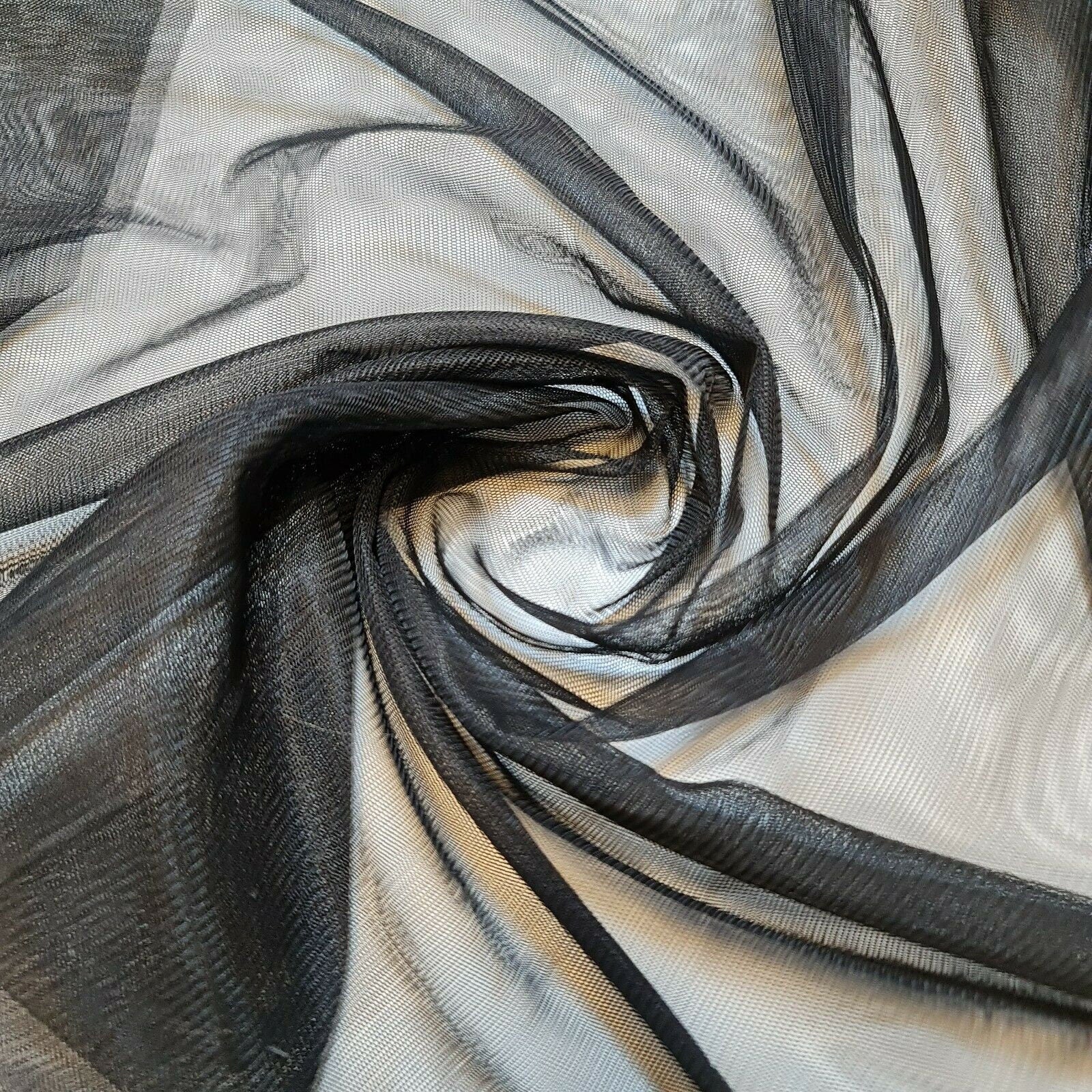 black tulle mesh net fabric