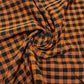 burnt orange cotton gingham plaid linen fabric