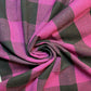 cerise cotton linen gingham fabric