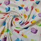 cotton flannel fabric​ with smiley snails print