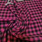 fuchsia cotton gingham plaid linen fabric