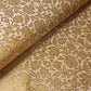 gold brocade fabric with gold floral print