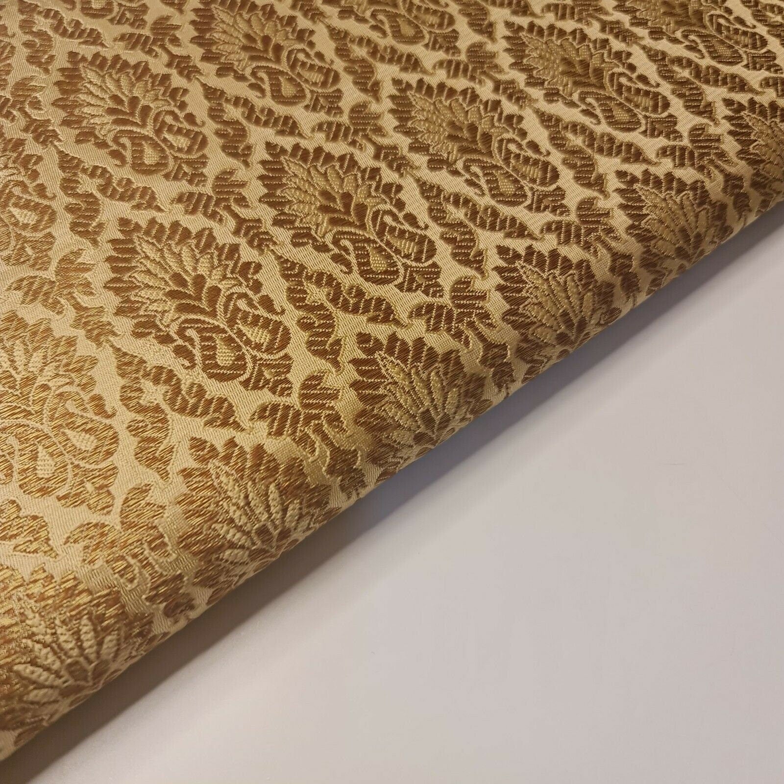 gold brocade material in the uk