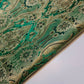 green banarasi brocade fabric for dressmaking and crafting