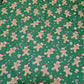 green christmas fabric with ginger man print