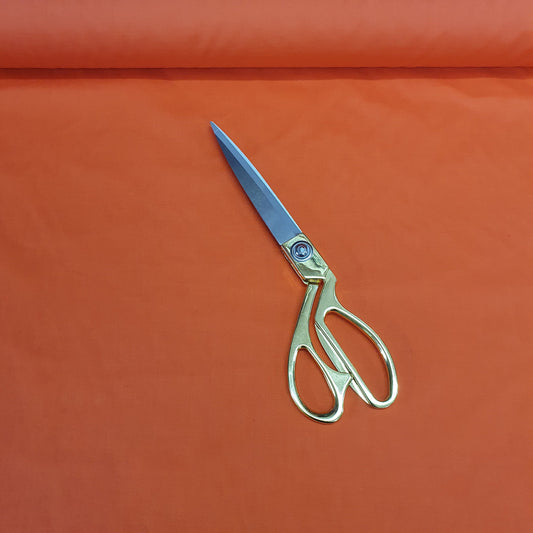 Textile Station Orange (38) 44" breit, hochwertiges Polycotton, unifarben gefärbt, Futterstoff, Schneiderstoff, Drapierungsstoff, Dekorationsstoff