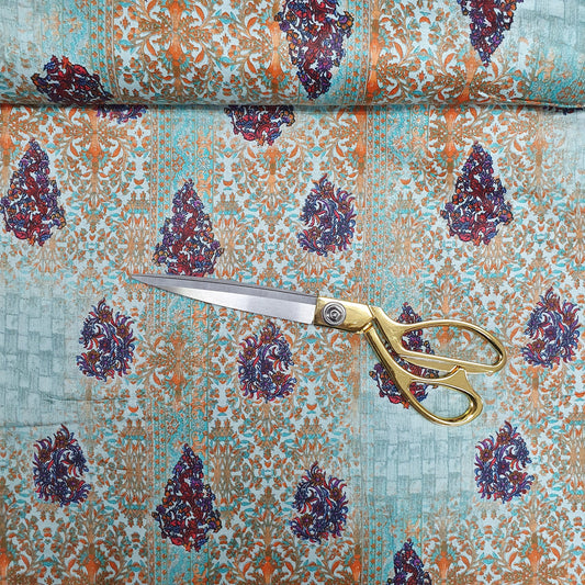 Textile Station Design 10 44" breit, 100 % weicher Baumwollstoff mit indischem Druck, zum Schneidern und Basteln