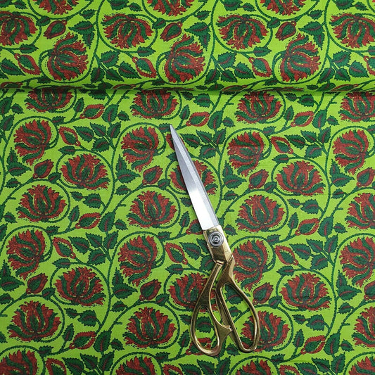 Textile Station Design 74  44" Wide Pure 100% Indian Print Soft Touch Cotton Dressmaking Crafting Fabric