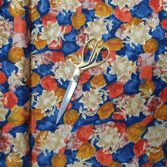 Textile Station Design 22 44" breit, 100 % weicher Baumwollstoff mit indischem Druck, zum Schneidern und Basteln