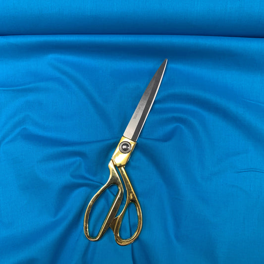 Hochwertiger, einfarbiger Stoff aus 100 % Baumwolle, 111,8 cm, Meterware, für Bastelarbeiten und Schneiderarbeiten, Türkis