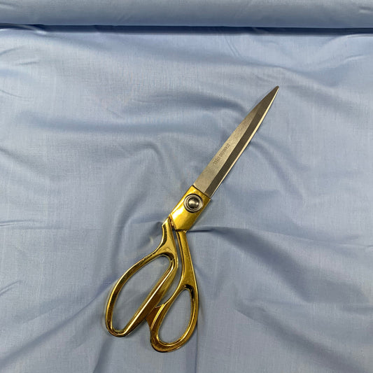 Hochwertiger, einfarbiger Stoff aus 100 % Baumwolle, 111,8 cm, Meterware, Himmelblau