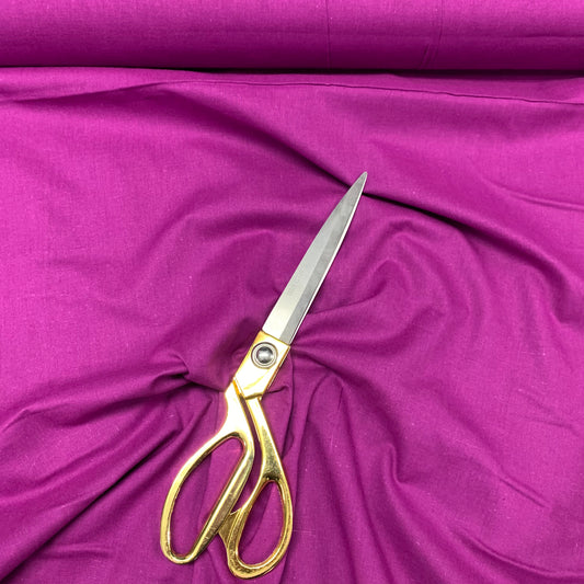 Hochwertiger, einfarbiger Stoff aus 100 % Baumwolle, 111,8 cm, Meterware, für Bastelarbeiten und Schneiderarbeiten, Hot Pink