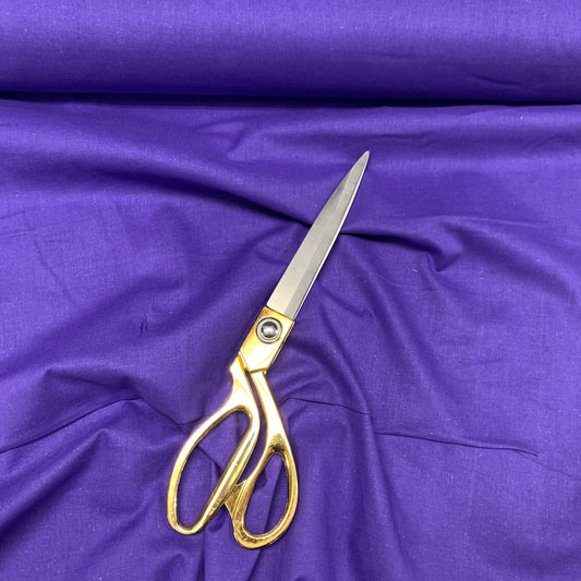 Hochwertiger, einfarbiger Stoff aus 100 % Baumwolle, 111,8 cm, Meterware, zum Basteln und Schneidern, Lila