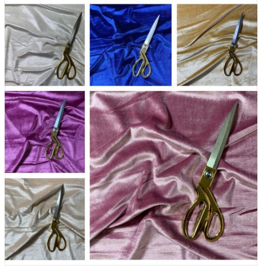 60"/150 cm, schlichter Samtveloursstoff, glänzend, gespannt, Polsterstoff, Kleiderherstellung, Vorhänge, Polster