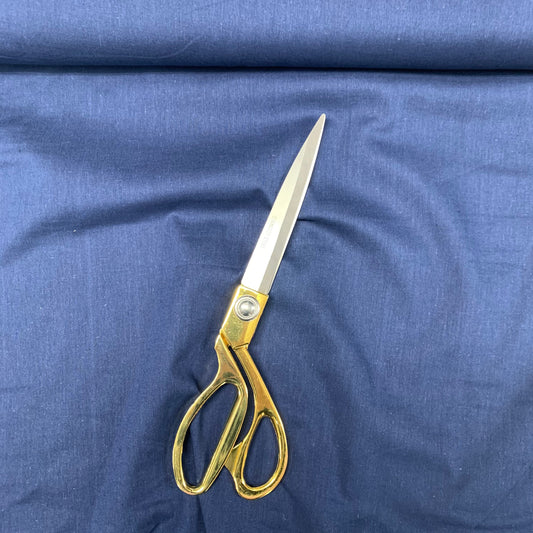 Hochwertiger, einfarbiger Stoff aus 100 % Baumwolle, 111,8 cm, Meterware, Marineblau