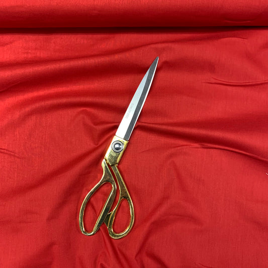 Hochwertiger, einfarbiger Stoff aus 100 % Baumwolle, 111,8 cm, Meterware, Rot