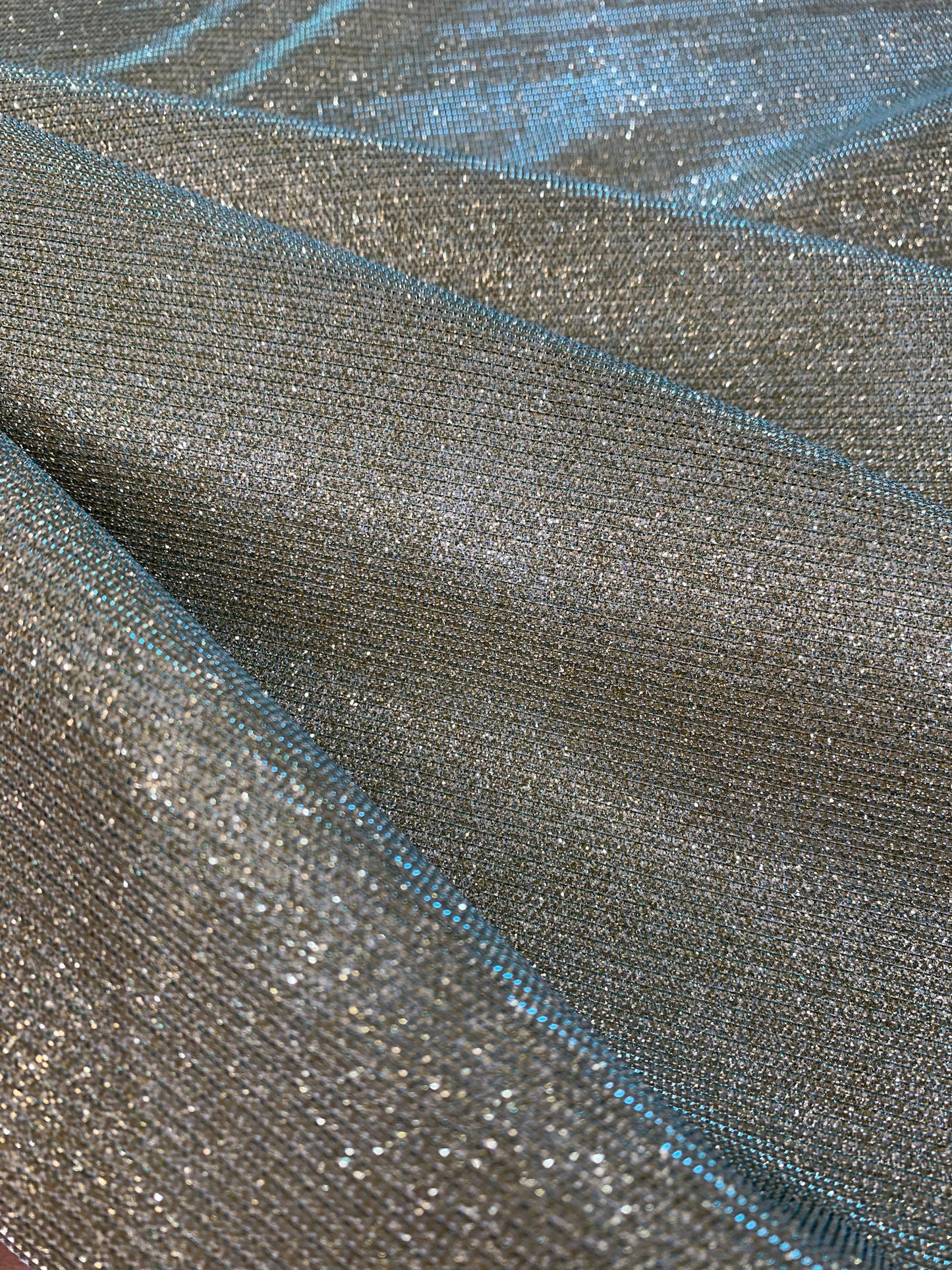 Sage Green Shimmer Moonlight Shiny Stretch Glitter Nylon Matertial Backdrop X-mas Décor Dress Craft Fabric 58" By The Meter