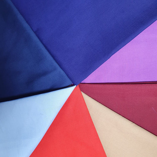 Bright Shades of Cotton Fabric – 7 Fat Quarters Bundle (Approx. 50x50cm)