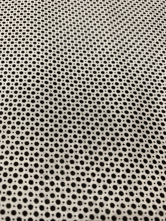 100% Cotton Soft Poplin Ditsy Black Polka Dot Print, White Base Fabric Dress Crafts Fabric 58"