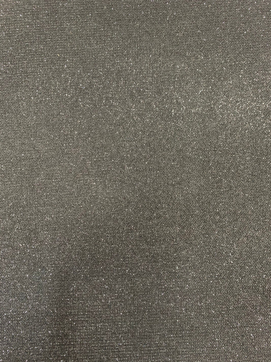 Grau schimmernder, glänzender Stretch-Glitzer-Nylon-Hintergrundstoff in Mondlicht, Sternenstaub, 147,3 cm