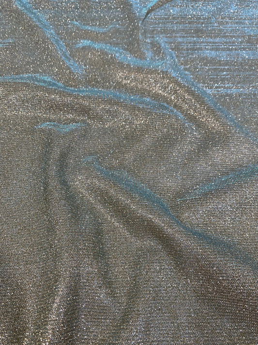 Salbeigrüner schimmernder Mondlicht-glänzender Stretch-Glitzer-Nylonstoff für Kulisse, Weihnachtsdeko, Kleider, Bastelstoff, 147,3 cm, Meterware