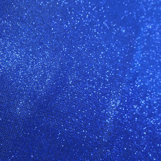 Roal Blue Shimmer Moonlight Shiny Stretch Glitter Nylon Material Hintergrund X-mas Dekor Kleid Handwerk Stoff 58" pro Meter