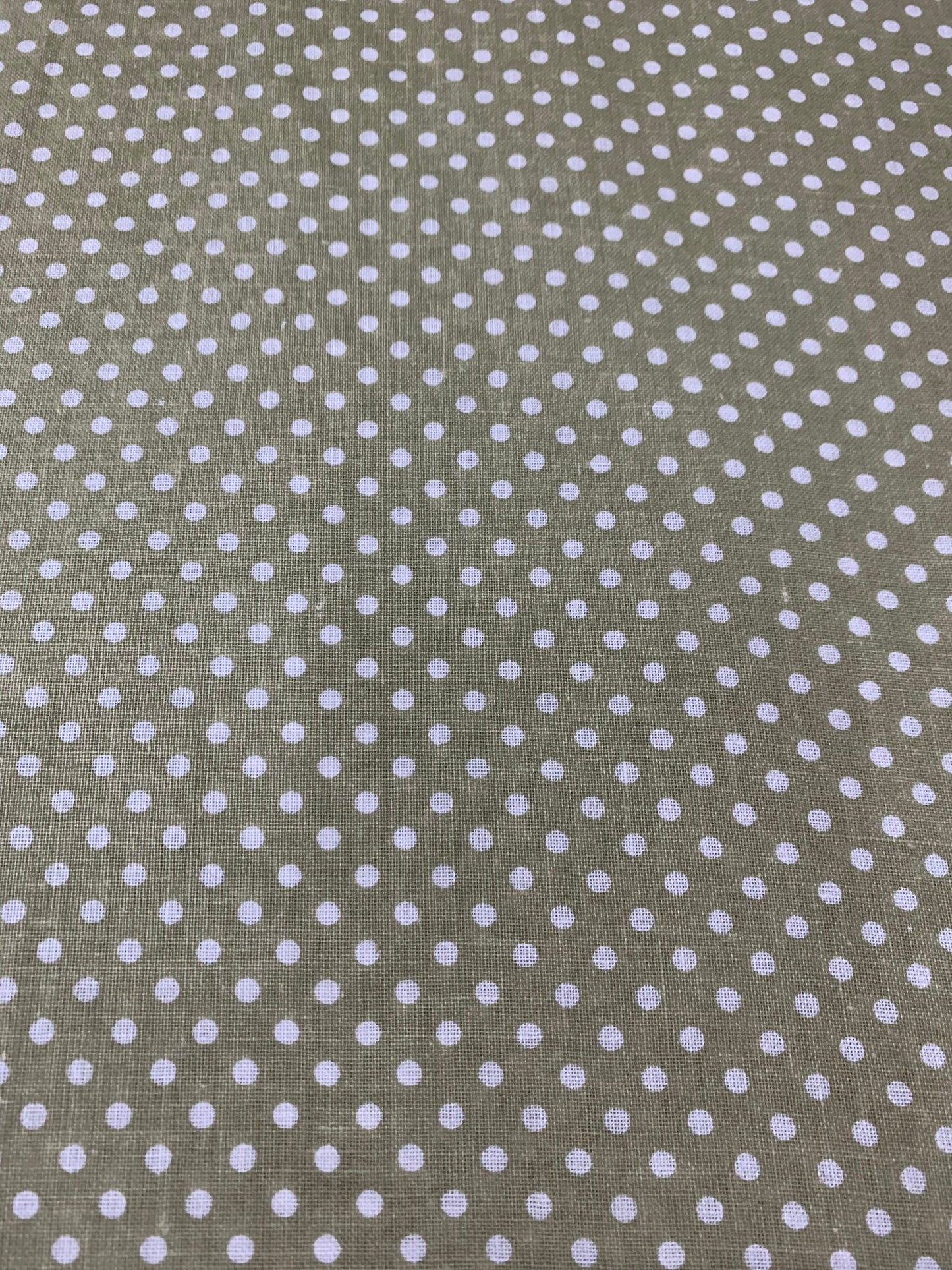 100% Cotton Soft Poplin Ditsy Polka Dot Print, Beige Dress Crafts Fabric 58"