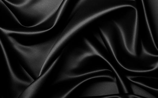 Silky Satin Fabric Dress Craft Fabric Plain Luxury Wedding Material 150 cm (EPR) Available in Continuous Length (Black)