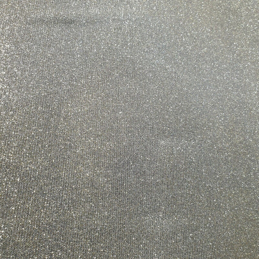 Schimmernder, glänzender, dehnbarer Glitzer-Nylon-Hintergrundstoff im Mondlicht, 147,3 cm (Champagnergold)