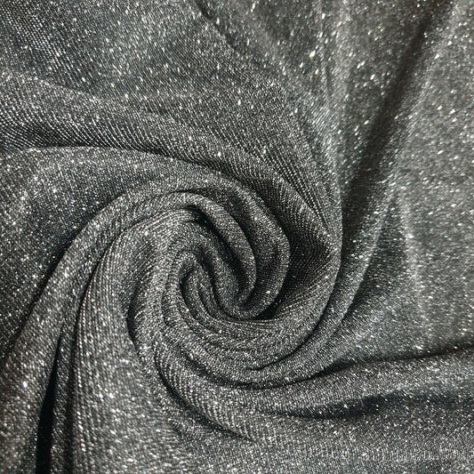 Grey Shimmer Moonlight Shiny Stretch Glitter Nylon Matertial Backdrop X-mas Décor Dress Craft Fabric 58" By The Meter