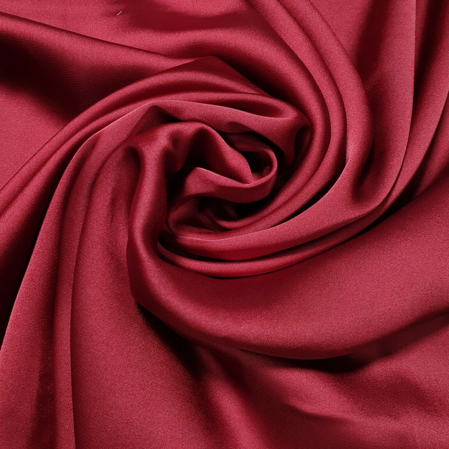 Silky Charmeuse Lightweight Satin Bridal Dress Drape Décor Fabric 58" Wide (Deep Red)