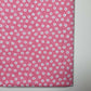 New Floral Polycotton Pink Base White Flowers Craft Dress Fabric 44" By Meter