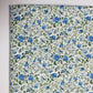 New Floral Polycotton Cream Base Blue Flowers Craft Dress Fabric 44" By Meter