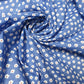 New Floral Polycotton Blue Base White Flowers Craft Dress Fabric 44" By Meter (2