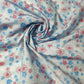 New Floral Polycotton Sky Base Multi Flowers Craft Dress Fabric 44" By Meter