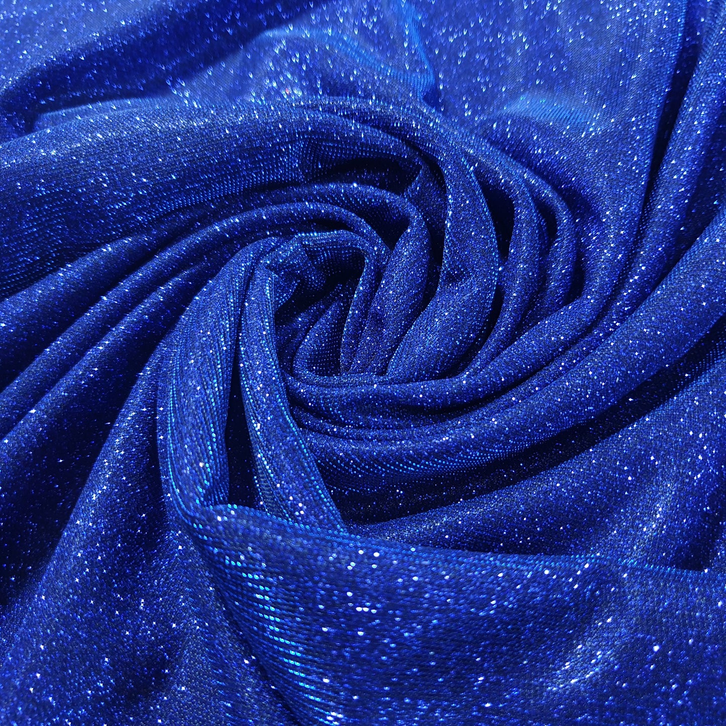 Roal Blue Shimmer Moonlight Shiny Stretch Glitter Nylon Matertial Backdrop X-mas Décor Dress Craft Fabric 58" By The Meter