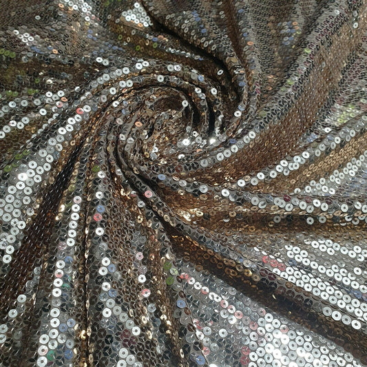 Gold Elastane Sequin Bling Shiny Dress Décor Cushion Drape Dress Stretch Fabric 58"