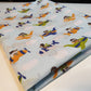 NEW Plane Print Polycotton Craft Dress Fabric by The Metre 44" (Sky Blue Base)