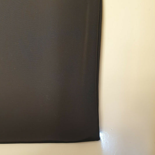 Black Premium Crepe De Chine Fabric – Silky Plain Dyed Dress & Craft Material, 44" Wide