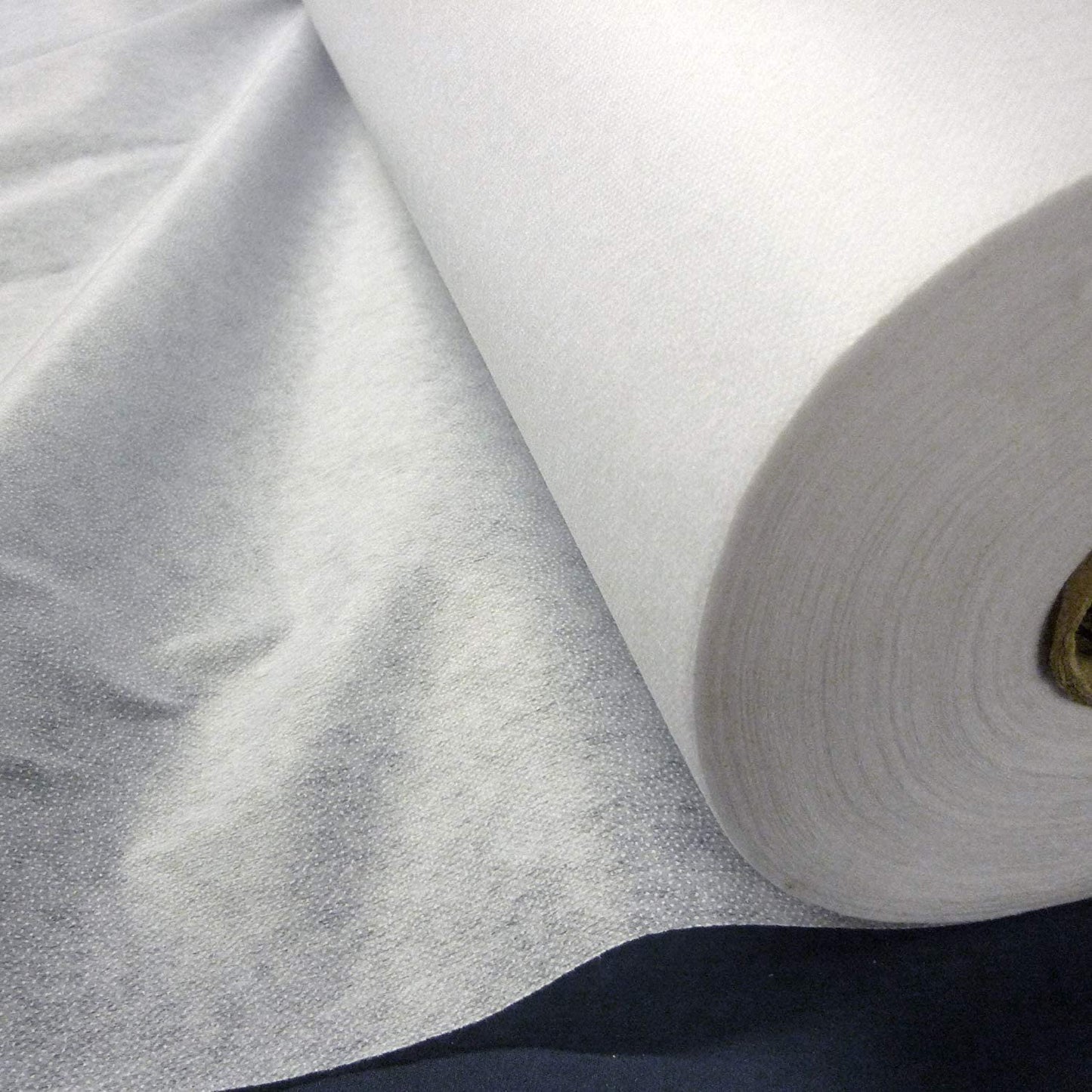 White Medium/Heavy Weight Iron on Interfacing, 99cm Wide Non-Woven White Premium Quality Fabric Multi Purpose (10 Meter Roll)