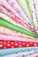 20 Piece polycotton bundle of floral's and spotty Leaves  fabrics 25 cm x 25 cm