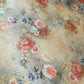 Polyester Faux Raw Silk Floral Rose Print Dress Craft Fabric 44" By The Meter (Print 2)