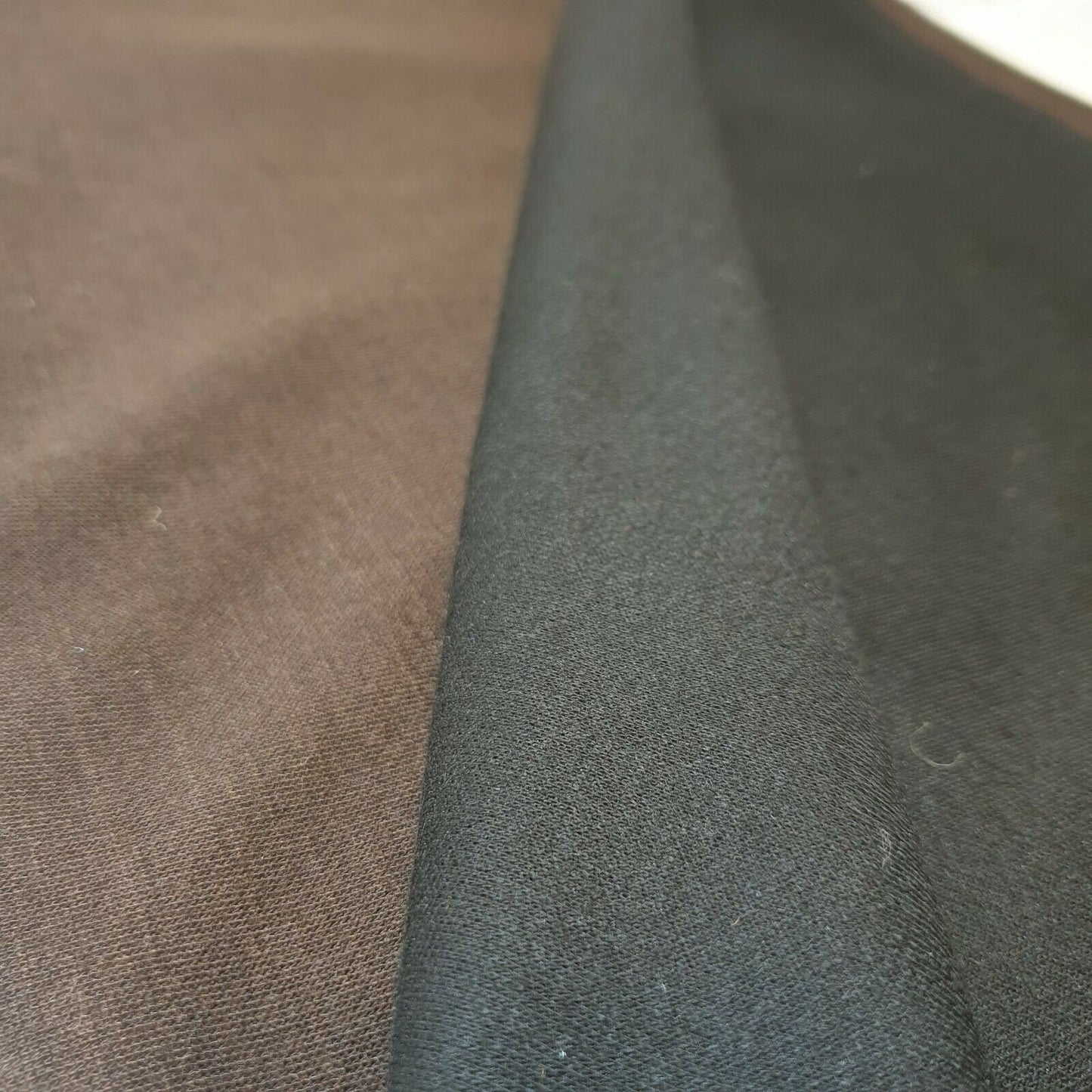 New Plain Viscose 4 Way Stretch Rayon Spandex Jersey Dress Fabric 58" (Brown with Reversible Black)