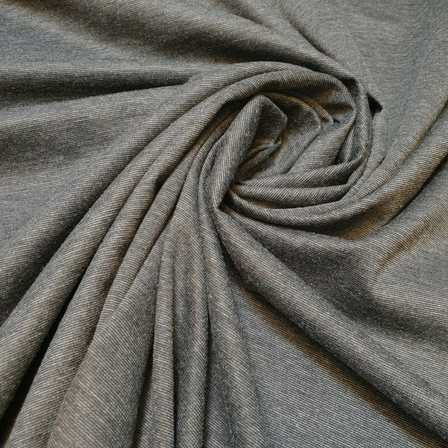 New Plain Viscose 4 Way Stretch Rayon Spandex Jersey Dress Fabric 58" (Charcoal Grey)