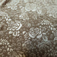 Roses Floral Embossed Velvet Velour Dress Craft Cushion Fabric By The Meter 58" (Taupe)