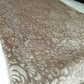 Roses Floral Embossed Velvet Velour Dress Craft Cushion Fabric By The Meter 58" (Taupe)